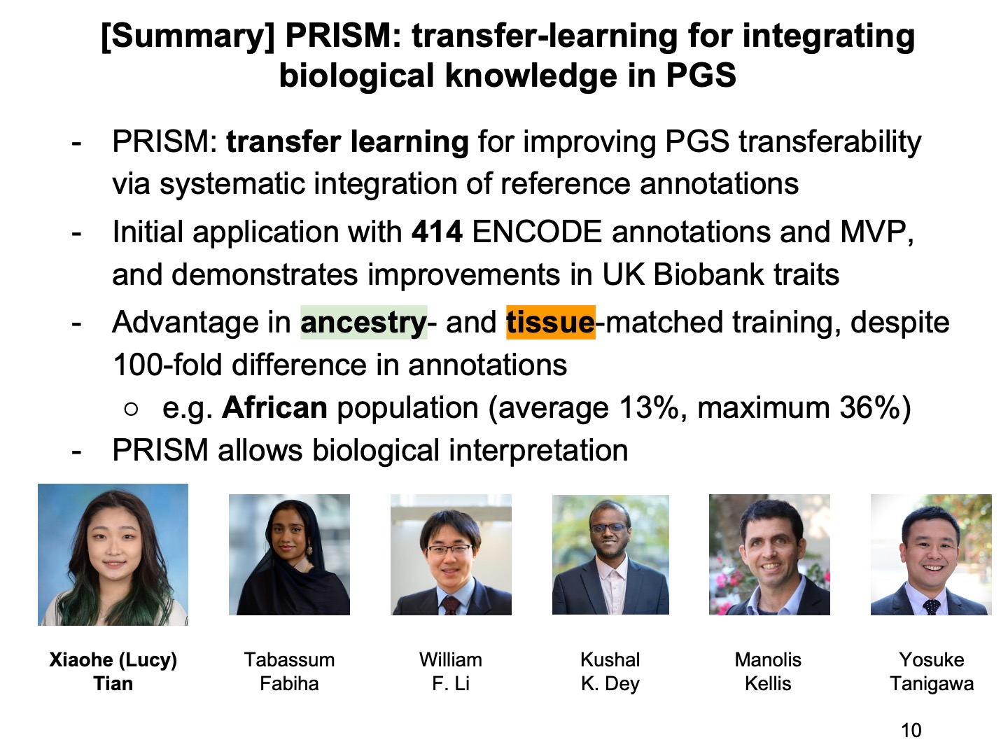Ancestry- and tissue-specific PRISM models